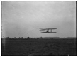 TITLE:  [Flight 23: front view of the machine in flight to the right, Orville at the controls, making two complete circles of the field at Huffman Prairie in 2 minutes and 45 seconds; Dayton, Ohio]
CALL NUMBER:  LC-W86- 47 [P&P] REPRODUCTION NUMBER:  LC-DIG-ppprs-00638 (digital file from original) LC-W861-47 (b&w film copy neg.) CREATED/PUBLISHED:  [1905 Sept. 7] PART OF:  Glass negatives from the Papers of Wilbur and Orville Wright REPOSITORY:  Library of Congress Prints and Photographs Division Washington, D.C. 20540 USA